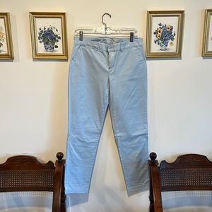 “Boyfriend” khakis in light blue. Barely Worn.